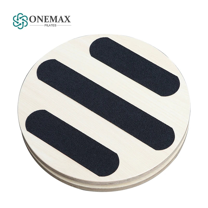 ONEMAX Pilates Rotational Disc Wood Twist Board Waist Twisting Disc Rotator Discs