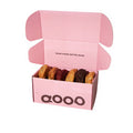 Personalized Color Food Grade Cookie Box Packaging with Wax Paper Wrapper Bakery Packing Corrugated Delivery Box for 6 Cookies