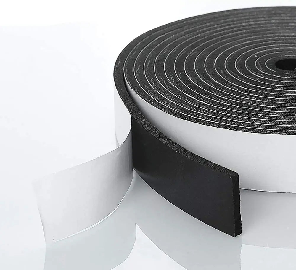 High Density Weather Stripping Single Sided Closed Cell Seal Black EVA Foam Tape for Door Window Insulation
