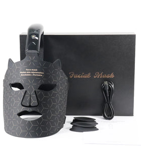 Wireless Silicone Infrared Red Light Therapy Mask Flexible 7 LED Colors Built-In Battery for Face Treatment US UK South
