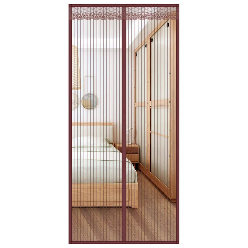 Modern Design Hotel Use Magnetic Door Curtain Anti-Mosquito Insect Resistant Durable Polyester Hanging Net Easy Installation