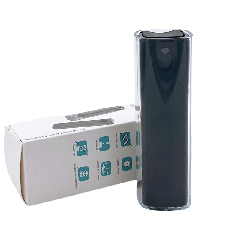10ml Portable Rectangle Shape Microfiber Anti Dust Mobile Phone Screen Cleaner Spray Cleaner Wipe Bottle