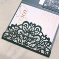 Wedding Folding Invitation Card Foil Laser Pearl Paper Card with Inner Pages and White Envelope for Wedding