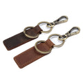 Wholesale Personalized Creative Handmade Leather Retro Cowhide Bronze Car Keychain