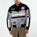 Custom Logo Satin Bomber Jackets Embroidery Patch Letterman Racing Jacket