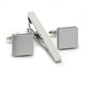 Wholesale Gold Silver Blank Cufflinks Tie Clips Custom Mens Suit Shirt Fashion Accessory Wedding Tuxedo Trendy Jewelry Tie Bar