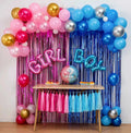 Gender Reveal Backdrop Boy or Girl Balloon Arch Garland Ballon Chain Pink Blue Baby Shower Decorations Gender Reveal Game Guess
