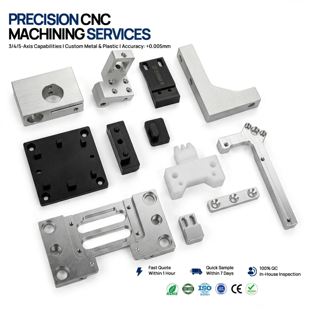 OEM Custom Metal Milling Turning Service Aluminum CNC Machining Parts with Laser Cutting