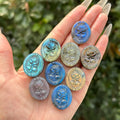 Natural Crystals wholesale crafts  gemstone carving healing stone labradorite flower for gift decoration