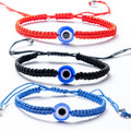 Wholesale Women Jewelry Hand Woven Adjustable Flat Knot  Lucky Bracelet Blue Eyes Friendship Beaded Bracelets