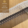 Women's Dress Accessories Water Soluble Wavy Lace Mesh Embroidery Fabric Floral Beaded Decorations for Shoes Bags 100% Polyester