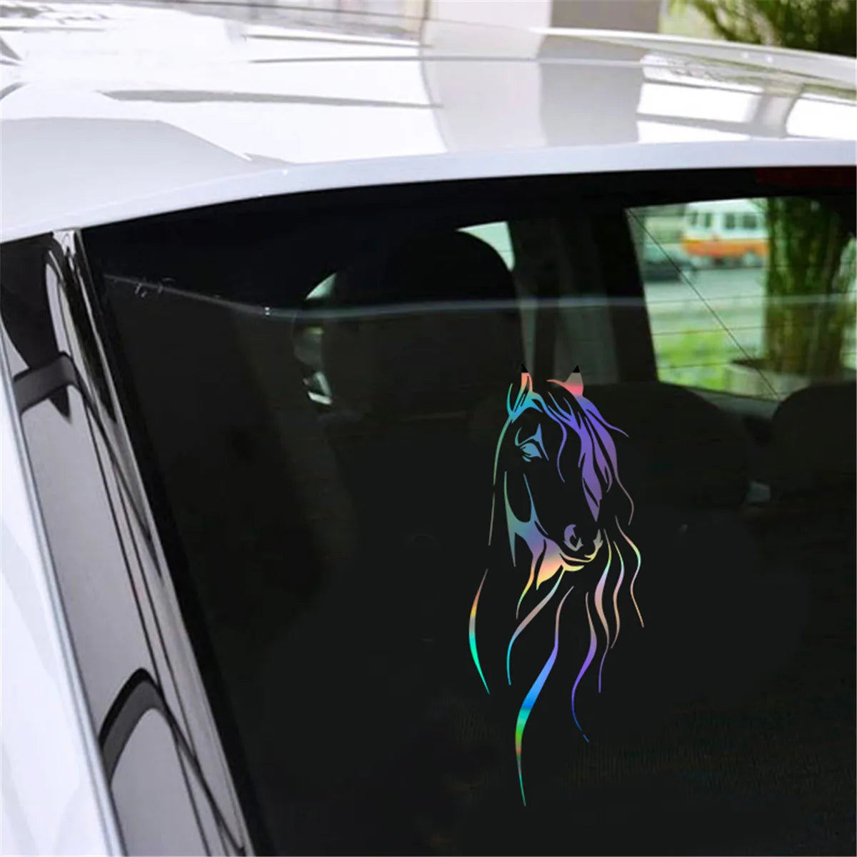 Animal Horse Head Car Window Bumper Vinyl Decal Kids Room Wall Sticker Decor Vinyl Sticker Gift Die Cut Decal Latop Window Glass