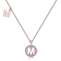 OZM Abiding Fine Jewelry the Letter M Designs Gold Plated Sterling Silver Moissanite Women Necklace With Letter Pendant