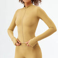 New Yoga Wear Women's Fall/winter Zipper Long-sleeved Workout Clothes Set Running Fitness Sportswear