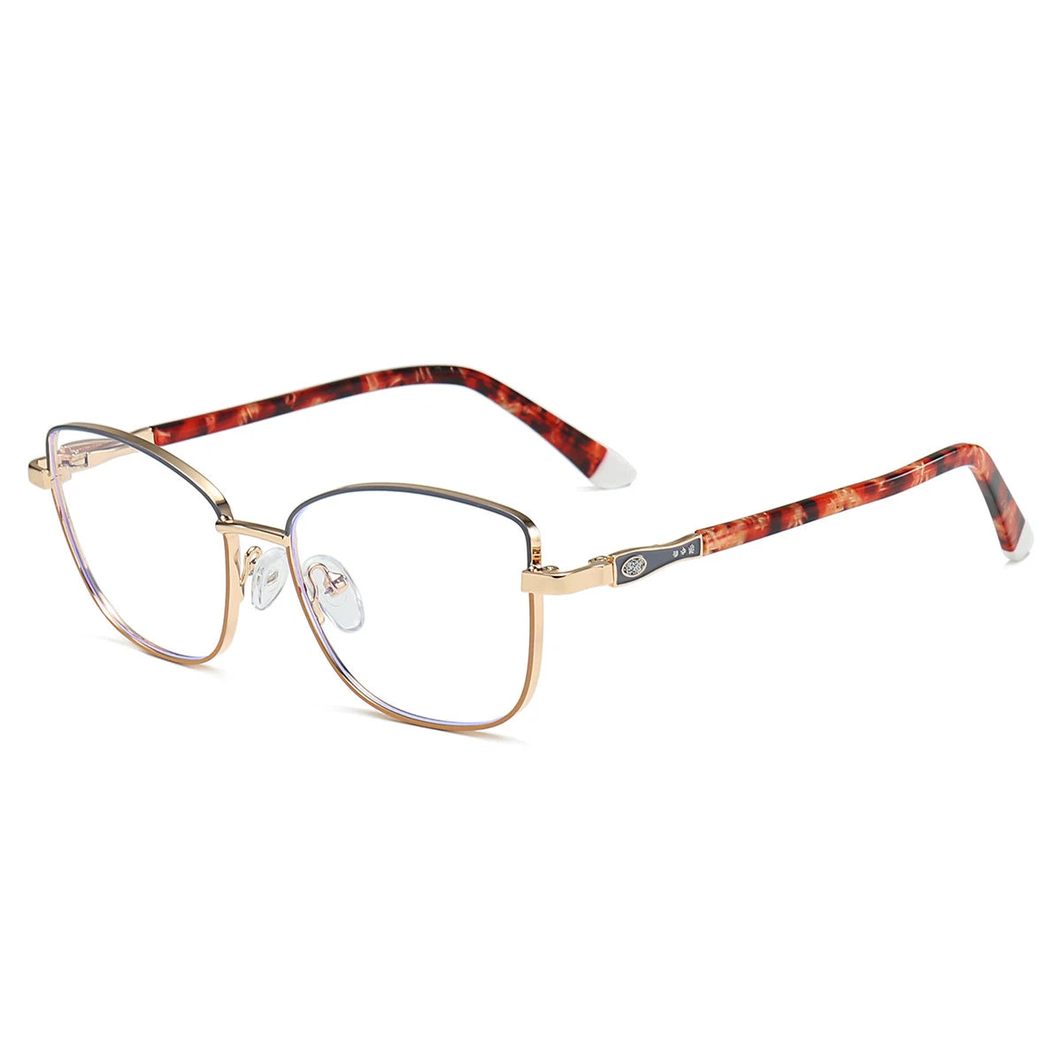 Glass Frames Optical Eyewear Anti Blue Light 2024 Eyeglasses for Women Custom Frame Two Tone Round Optical Glasses