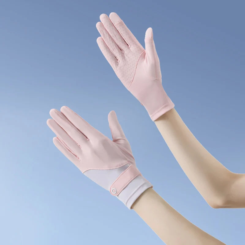 Custom logo Touch Screen Car Driving Anti UV Sun Production Summer Gloves