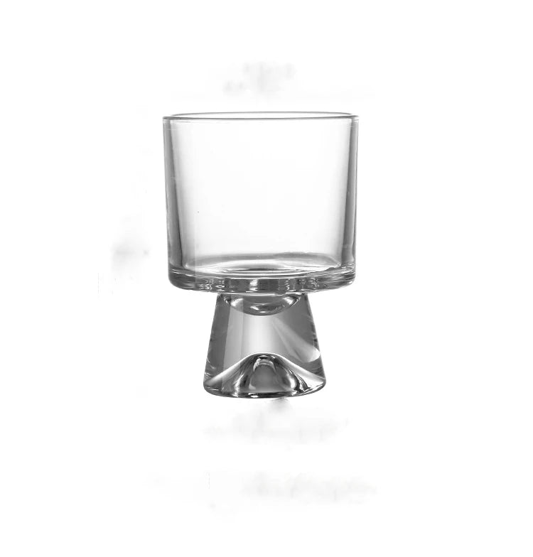 wholesale Thick-soled high-legged ice cream cup  juice glass cup Fuji laminated glass Creative cocktail glass for bar