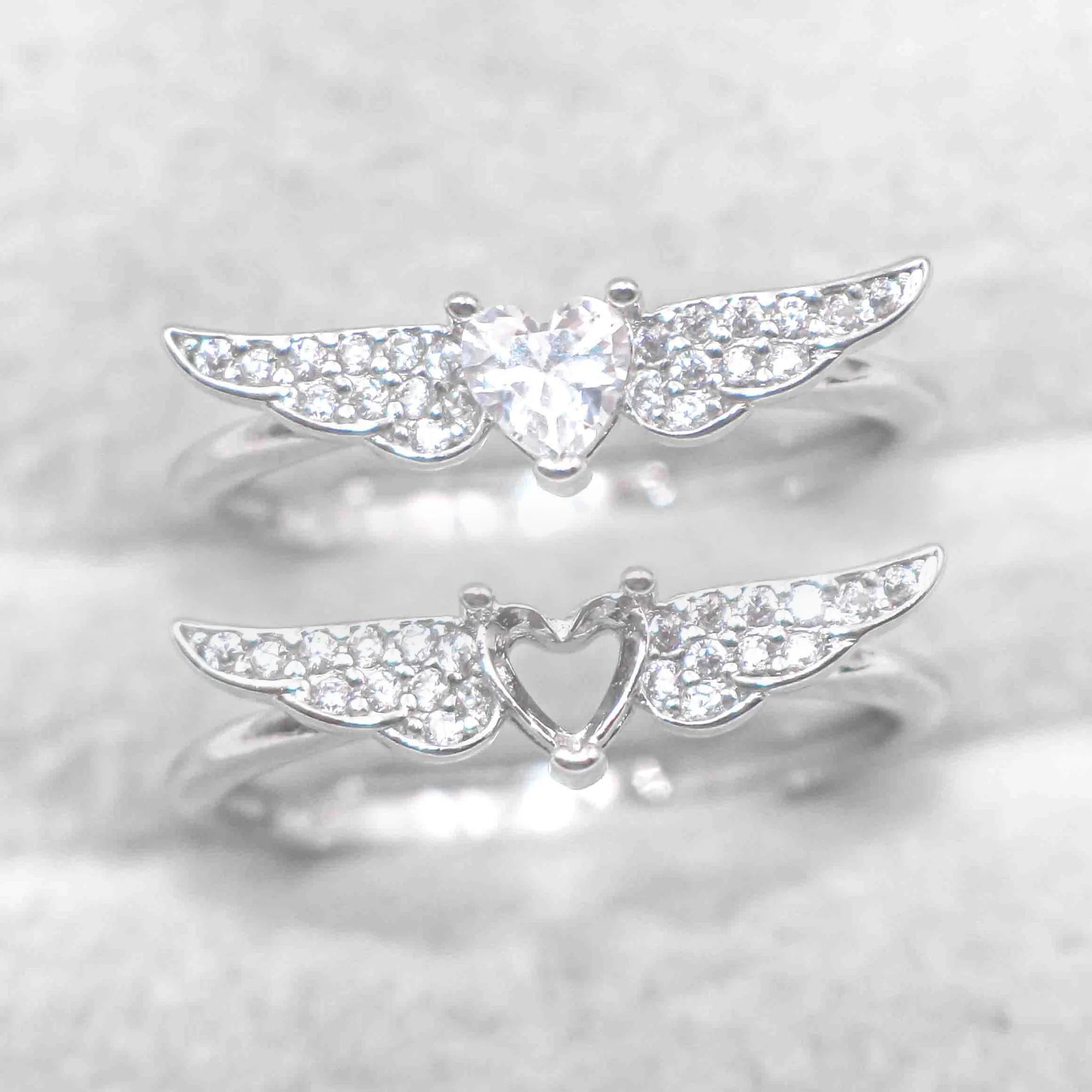 Sterling Silver 4*4mm Semi Mount Heart Shape Ring Empty Frame Blank Claws Setting S925 Base Without Center Stone for DIY Inlay
