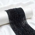 2mm 3mm 4mm Natural Black Spinel Gemstone Beads Faceted Cutting Loose Gems Spinel Beads for Jewelry Making Beaded