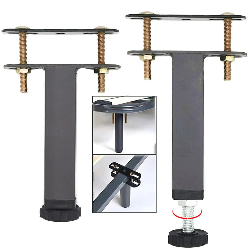 Steel Adjustable Height Modern Bed Frame Center Support Legs for Bedroom Living Room & Home Office VT-03.183-1