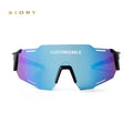 STYZ6868 Flexible MTB Polarized Cycling Custom Logo Rimless Night Vision UV400 Sunglasses Sports Eyewear