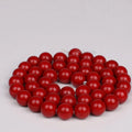 Factory Price Round Polished Coated Deep Red Pearl Shell Beads for Jewelry Making  4mm 6mm 8mm 10mm 12mm 38CM Strand