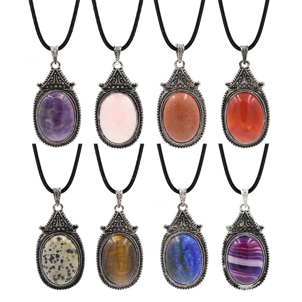 Natural Teardrop Quartz Crystal Stone Pendant Water Drop Healing Chakra Reiki Charms Bulk for Jewelry Making