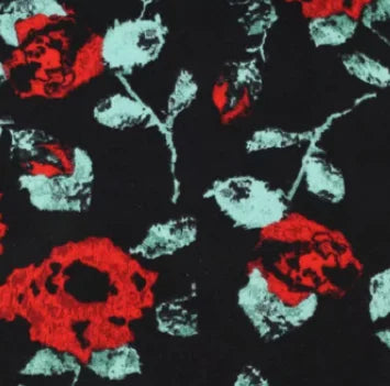 Wholesale Stock Knitted Print Fabric Flower Polyester Spandex Fabric for Woven's Dress Home Textile