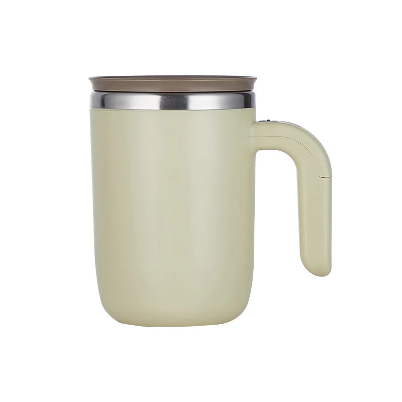Custom Logo Arabic Reusable Stainless Steel 304 Coffee Mug Magnetic Charging Portable Automatic Mixing Coffee Cup