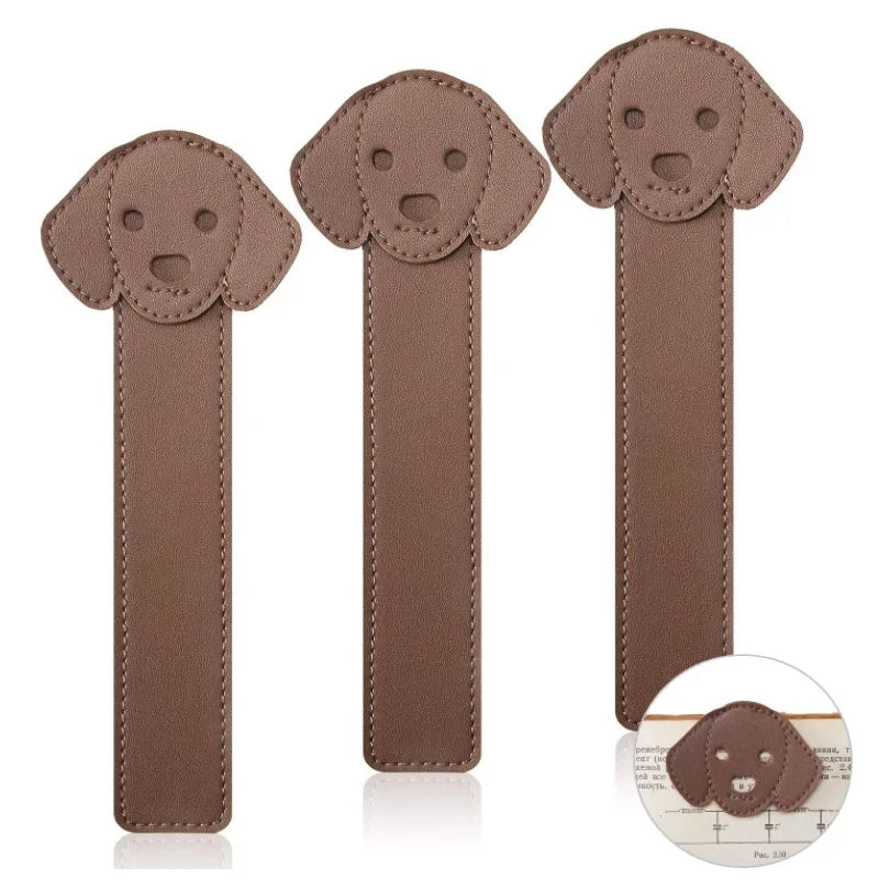 Hard Wearing PU Leather Bookmark Cute Dog Shape Bookmark Hot Selling Practical Page Marker Perfect Gifts for Book Enthusiasts