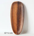 Customized Eco-Friendly Acacia Wood Irregular Dinner Plates Fruit Plate Dinnerware Set for Home Use