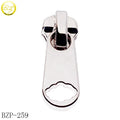 Custom Made Locking Zipper Pull Design Handbag Accessory Nickel Plated logo Puller Taye Hardware Wholesale