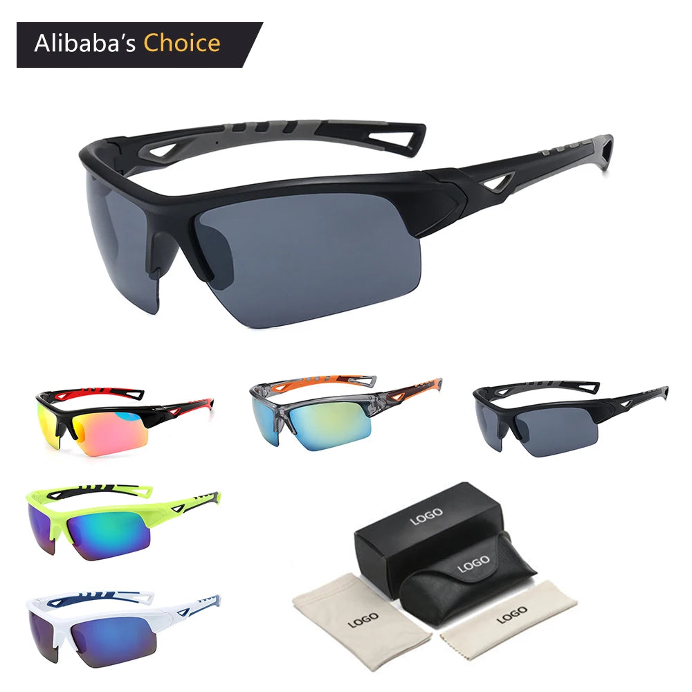 2024 Wholesale Sport Eyewear Men Outdoor Cycling Glasses Half Frame Sports Sunglasses for Men and Women