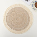 Scandinavian Ins Style Modern Sustainable Dining Table Decorative Mat Iron Frame American Cotton Yarn Tassel Western Home Decor