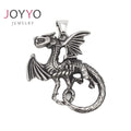 Newest Stainless Steel Fighting Dragon Pendant Necklace Minimalist Men Jewelry