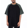 Custom Oversized Waffle Knit Men Thermal Ralgan Short Sleeve O Neck T Shirts Cotton Boxy Heavyweight T-Shirt