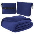 Portable Flannel Fleece Blanket Custom logo Travel Blanket 2 in 1 Pillow Blankets for Airplane Car