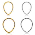 316L Stainless Steel Piercing Teardrop Shape Nose Ring Tragus Jewelry Septum Ear Cartilage Helix Nose Earring Piercing Jewelry