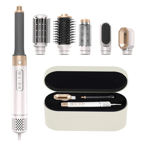 Mesky Custom Black Blowout Thick Curly 2-in-1 Titanium Comb and Blow Dryer Brush Natural Hair with logo