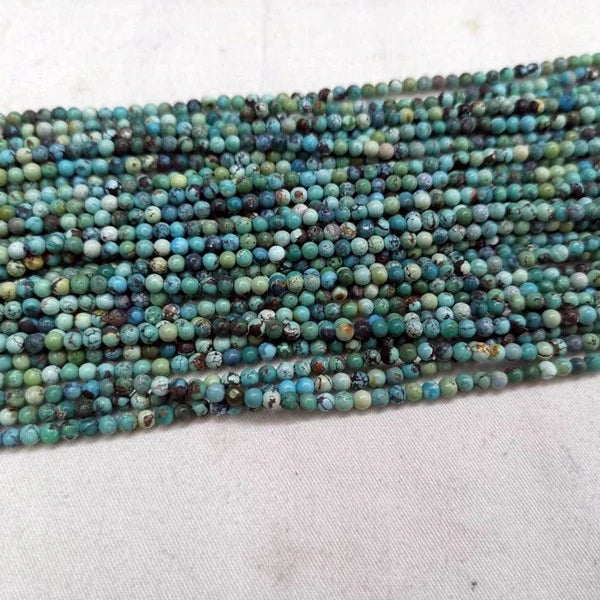 Wholesale Grade Natural Smooth Gemstone  Turquoise Polish 3MM Stone Beads for Jewelry Making