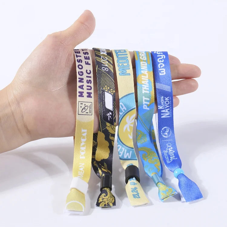 Cusrtom Festival Fabric Wristband With Personalized Printing Logo Fabric Wristband Machine for Celebrate