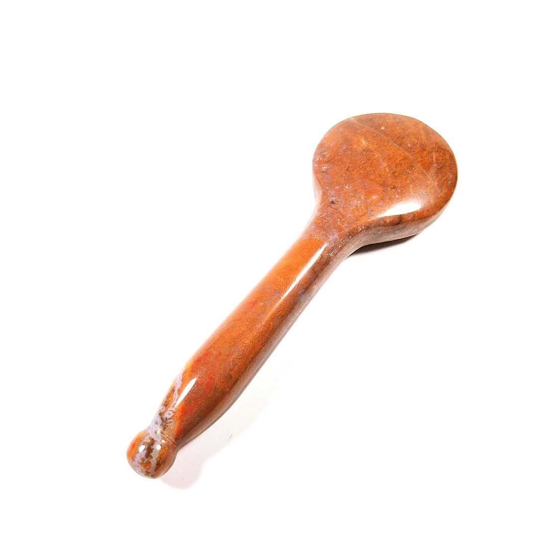 Huiying Arrival Spoon Mookaite jasper Guasha Massage Stone Tools China Traditional