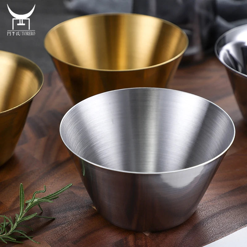 Small Size Appetiser Fruit Pudding Salads Dishes Bowls Stainless Steel Vegetable Mixing Salad Serving Bowl