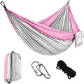 High Quality 210T Nylon Camping Hammock Ultralight Portable Hanging Single or Double Size for Outdoor Travel