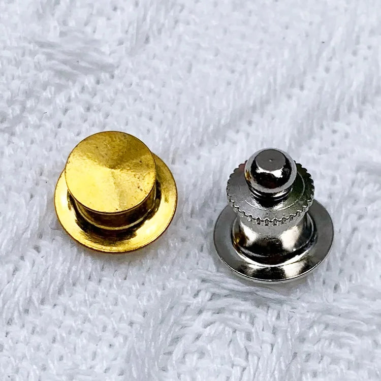Read to Ship Cheap Plastic Pin Back Button PVC Clutch Rubber Pin Back