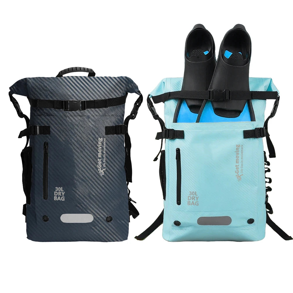 Waterproof Wet Dry Bag 30L PVC Outdoor Beach Swimming Fishing Diving Equipment Freediving Fin Led Tent Gear Ocean Pack Backpack