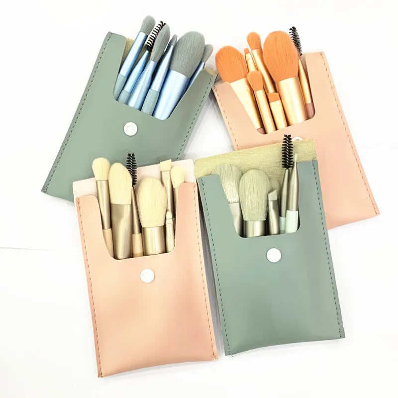 Professional 7pcs Pink MakeUp Brush Set Cute MakeUp Brush Set Portable Mini Makeup Brush Set
