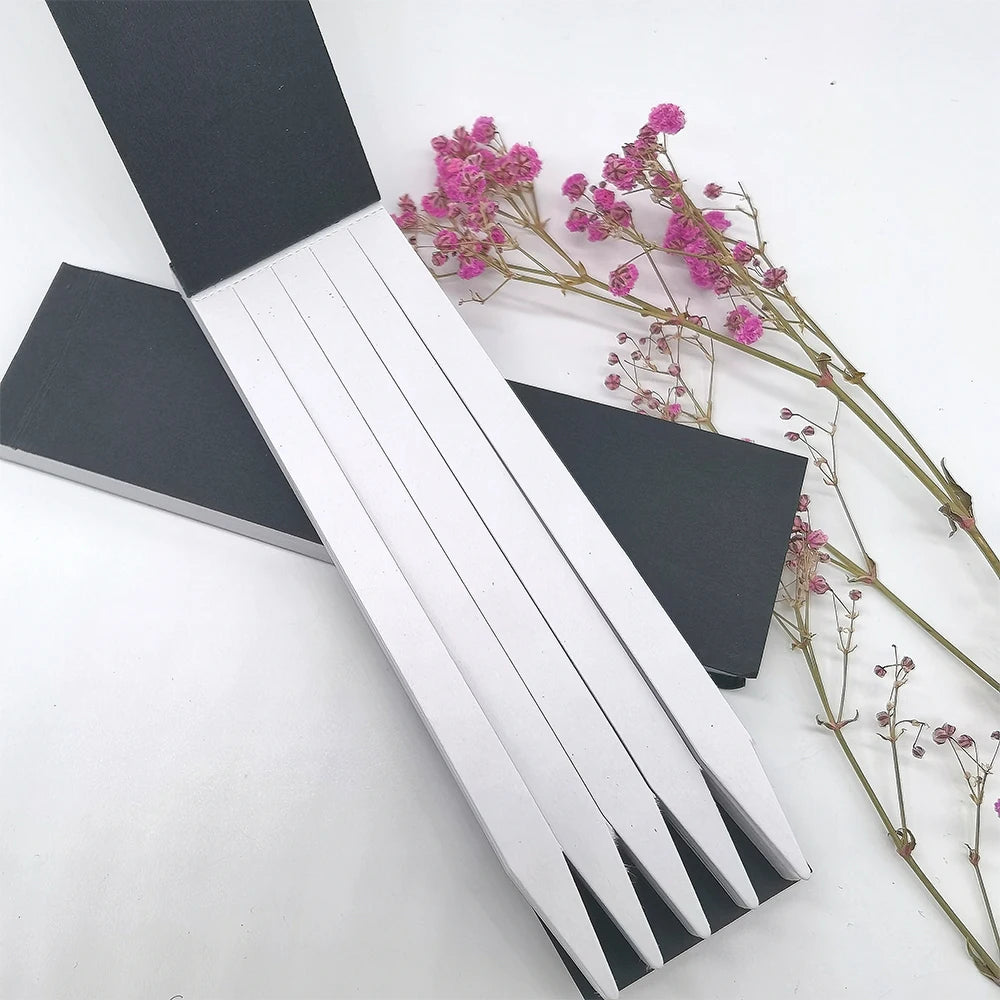 Custom Logo Screen Printed Perfume Fragrance Blotter/ Test Paper Smelling Strips Perfect Binding 130mm*8mm 100 Strips