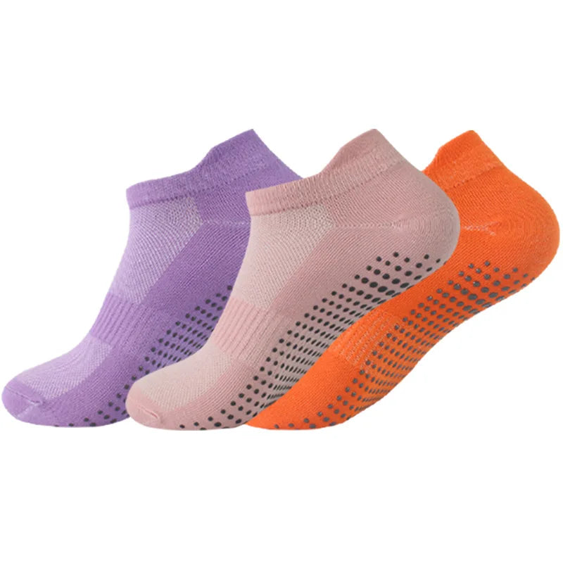 Non Slip Skid Socks With Colorful for Men Women's Sports Yoga Socks Pilates Ankle Socks