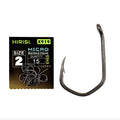Hirisi 15pcs PTFE Coated High Carbon Steel Fish Hook Micro Barbed With Eye Carp Fishing Hook Accessories X919